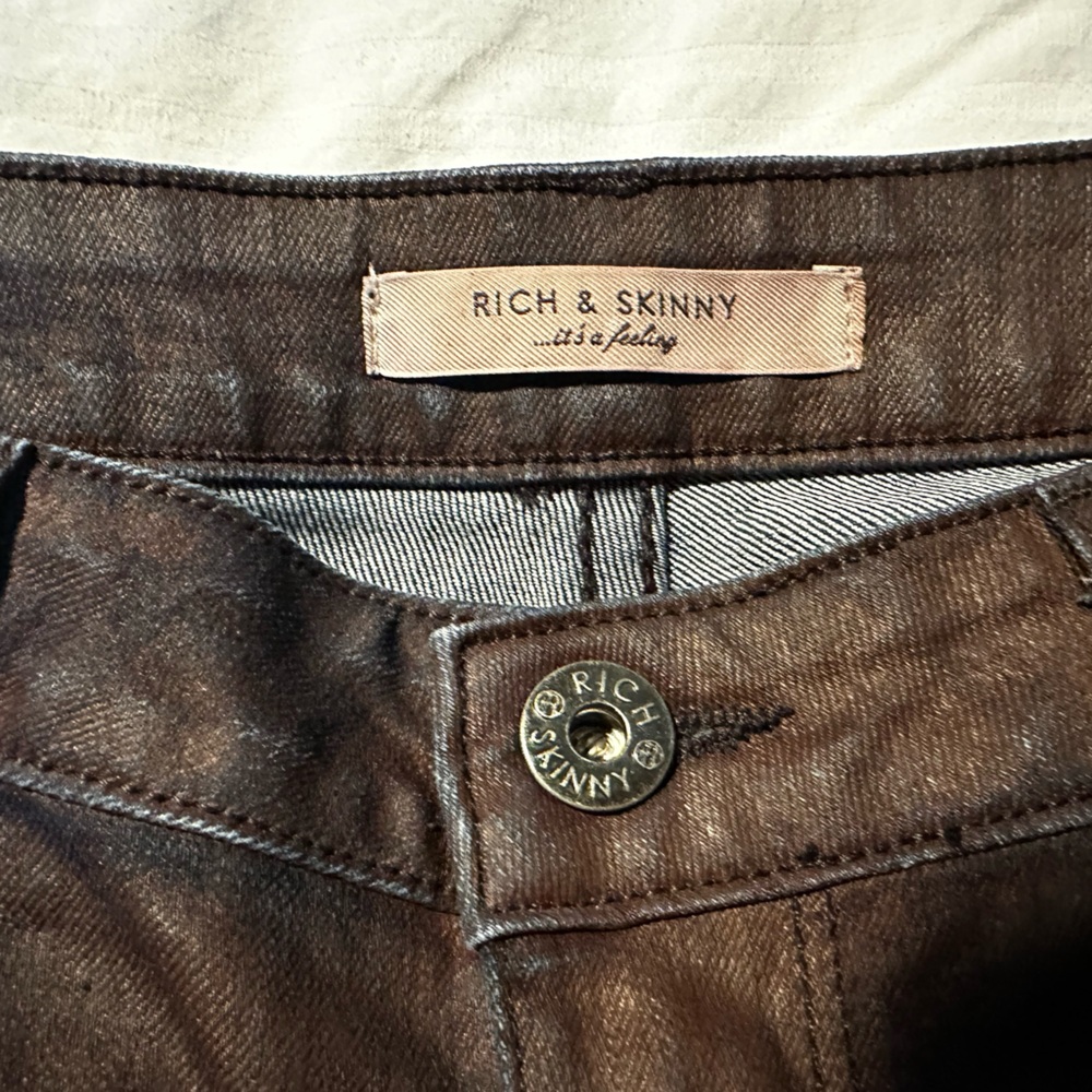 Rich and Skinny Mahogany Shiney Skinny Jeans